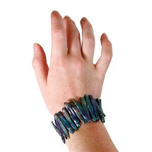 Mother of Pearl Strung Shard Bracelet